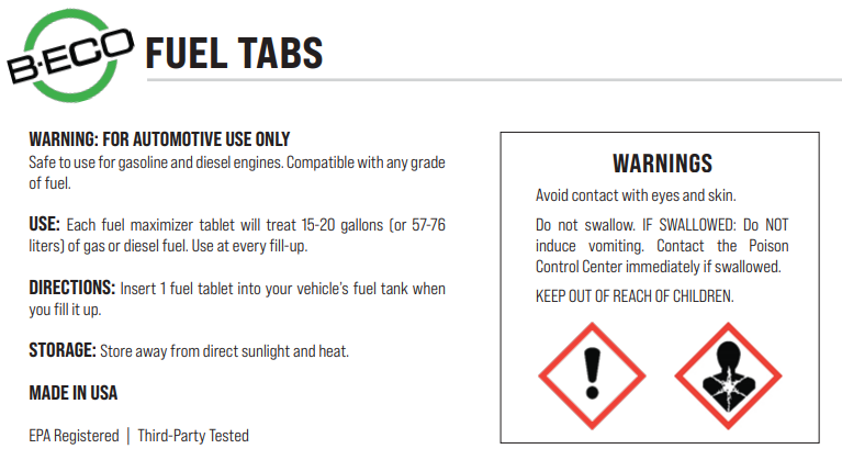 fuel saver tablets